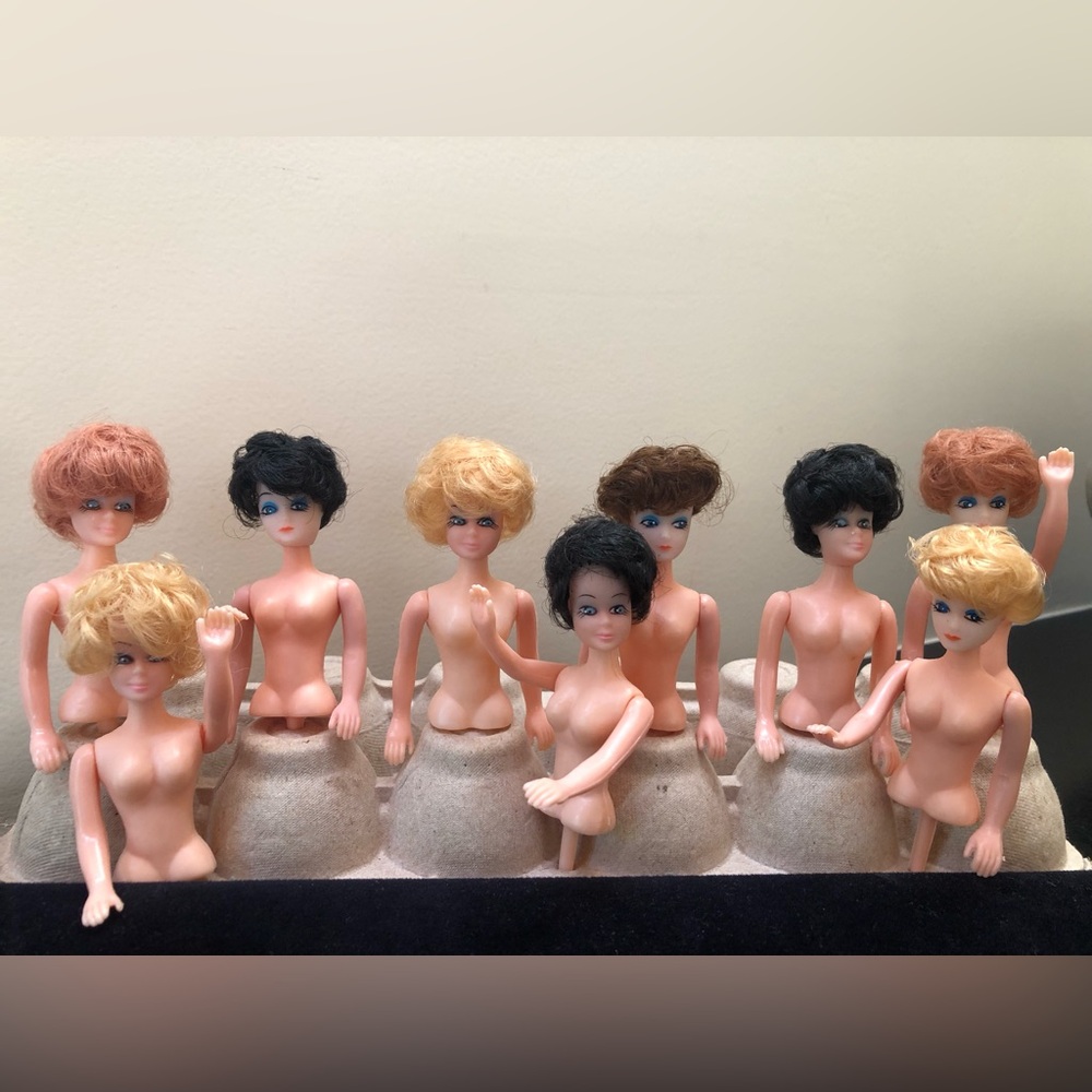 WILTON Vintage 1971 Petite/Mini Half "Barbie" Doll Picks/Cupcake Cake Toppers 9x